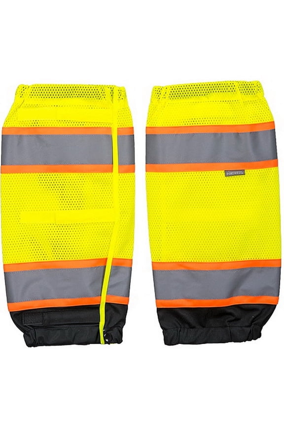 US389 Lightweight Hi Vis Reflective Two-Tone Gaiters Yellow/Black