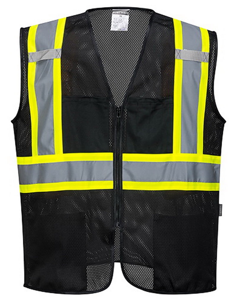 Portwest US391 Iona Plus Mesh Vest,Black 6XL