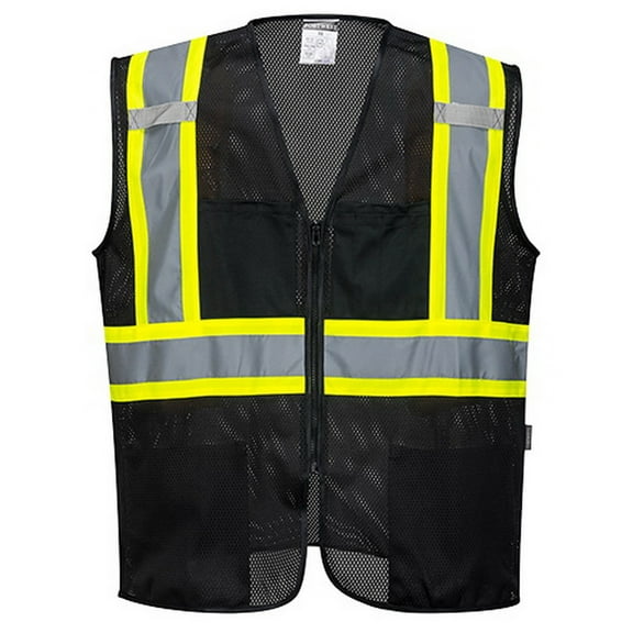 Portwest US391 Iona Plus Mesh Vest,Black 6XL