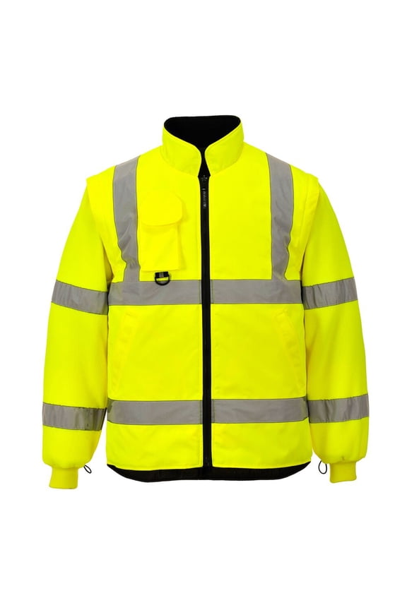 US427 Hi-Vis Waterproof 7-in-1 Traffic Safety Jacket Yellow, XX-Large