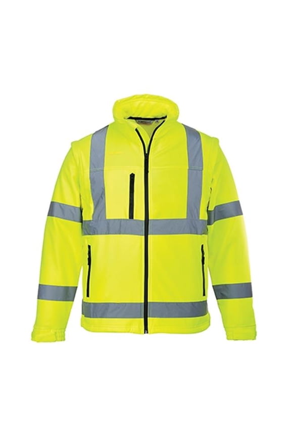 US428 2XL Hi-Visibility Softshell Jacket, Yellow - Regular