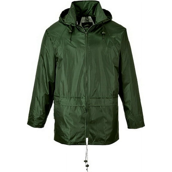 Portwest US440 Men's Lightweight Waterproof Classic Rain Jacket Olive Green, Medium