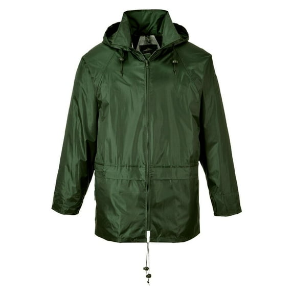 Portwest US440 Men's Lightweight Waterproof Classic Rain Jacket Olive Green, Small