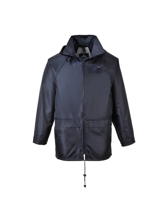 US440 Men's Waterproof Rain Jacket - Lightweight Durable Hooded Weather Protection Navy, 4X-Large