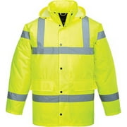 Portwest US460 Hi-Vis Waterproof Rain Traffic Jacket Yellow, Large