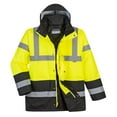 thumbnail image 1 of Portwest US466 Men's Waterproof Hi Vis Traffic Jacket - Reflective Safety Coat Yellow/Black, XX-Large, 1 of 5