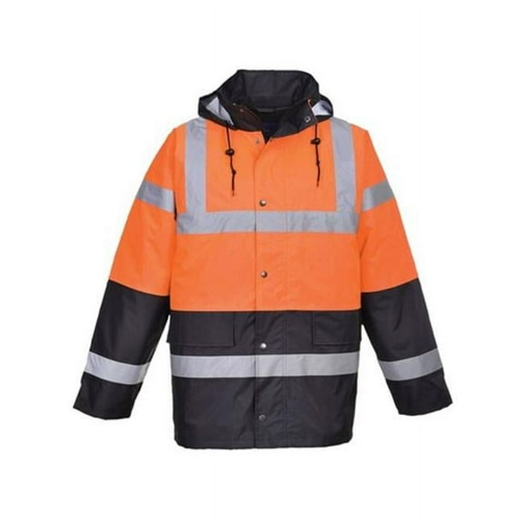 Portwest US467 Hi-Vis Two Tone Waterproof Traffic Safety Jacket Orange/Navy, 5X-Large