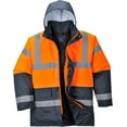 thumbnail image 1 of Portwest US467 Hi-Vis Two Tone Waterproof Traffic Safety Jacket Orange/Navy, Large, 1 of 1