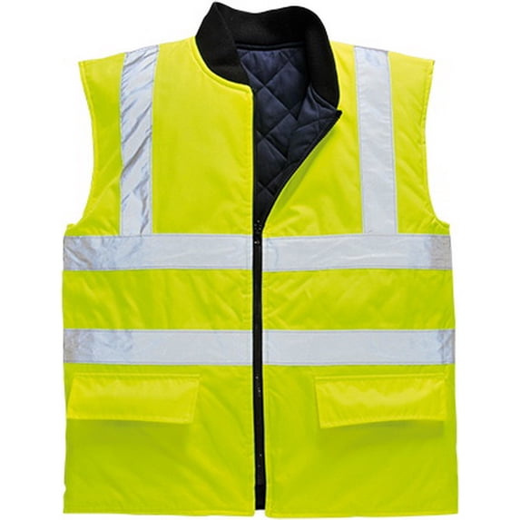 Portwest US469 Hi-Vis Reversible Bodywarmer Vest Yellow, 5X-Large