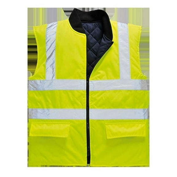 Portwest US469 Hi-Vis Reversible Bodywarmer Vest Yellow, Small