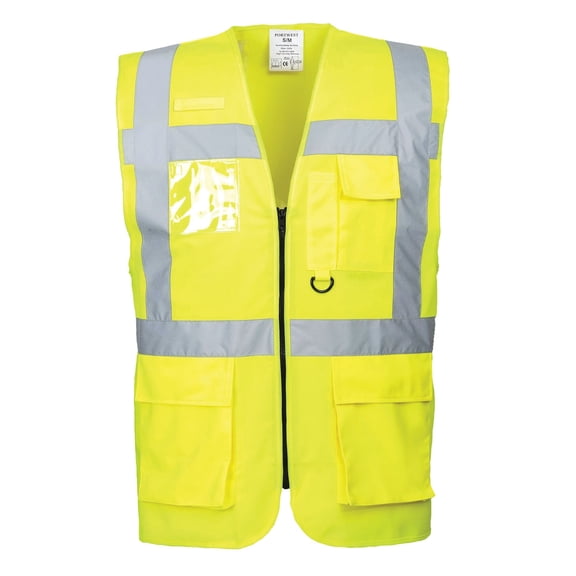 Portwest US476 3XL Hi-Visibility Berlin Executive Vest, Yellow - Regular