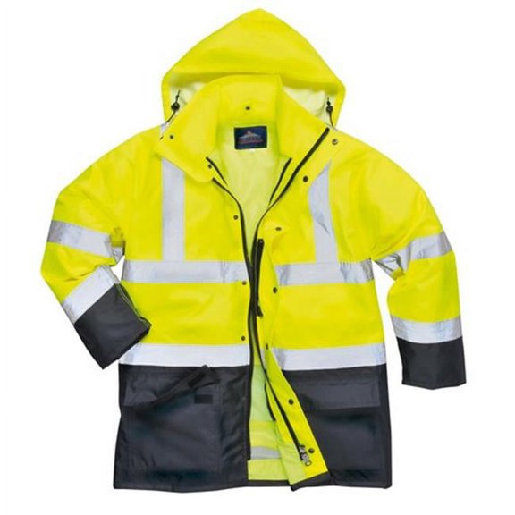 Portwest US768 Hi-Vis Executive 5-in-1 Reflective Safety Jacket Yellow/Black, X-Large