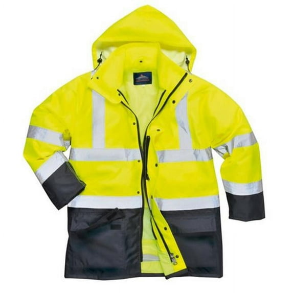Portwest US768 Hi-Vis Executive 5-in-1 Reflective Safety Jacket Yellow/Black, X-Large