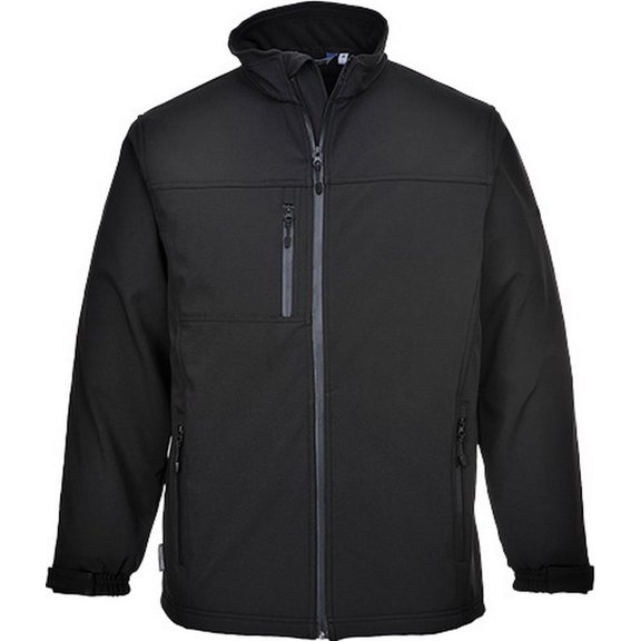 Portwest UTK50 Water Resistant Softshell Jacket (3L) Black, Medium