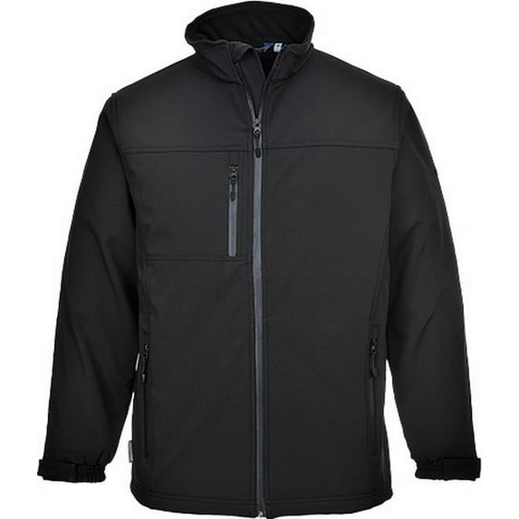 Portwest UTK50 Water Resistant Softshell Jacket (3L) Black, Medium