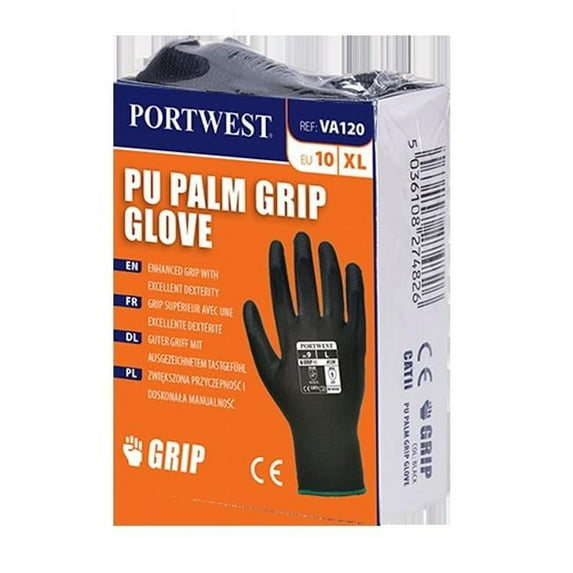 Portwest VA120 Vending PU Palm Glove Black, Large