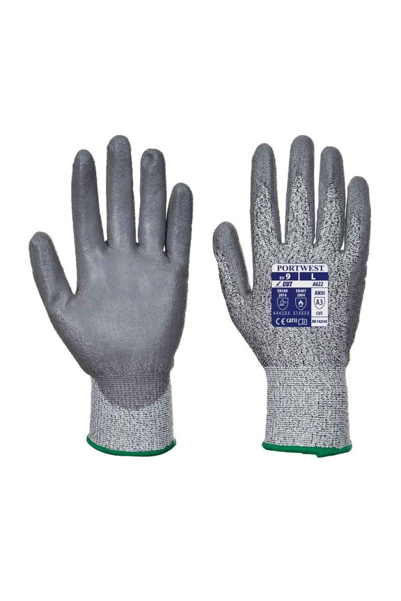 VA622 Vending MR Cut PU Palm Glove Gray, XX-Large