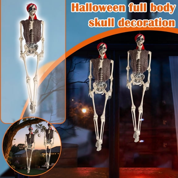 Posable Human Skeleton Full Body with Movable Joints for Haunted House, Graveyard Party Scary Decor