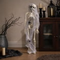 thumbnail image 1 of Posable Human Skeleton Halloween Decoration, Life Size Skeleton Prop with Adjustable Joints for Indoor Outdoor Yard Party, Spooky Graveyard Decor, Creepy Holiday Ornament, 1 of 6