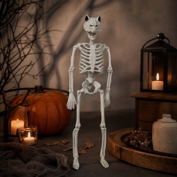 Posable Human Skeleton Halloween Decoration Plastic 1 Pack