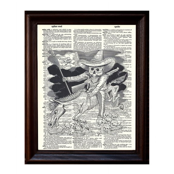 Posada Flag - Dictionary Art Print Printed On Authentic Vintage Dictionary Book Page - 8 x 10.5