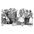 thumbnail image 1 of Posada: Happy Dance. /Nhappy Dance And Wild Party Of All The Skeletons. Zinc Engraving By Jos_ Guadalupe Posada (1852-1913). Poster Print by  (24 x 36), 1 of 1