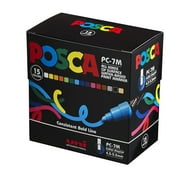 Posca, PC-7M Broad Bullet Markers, 15 Piece Set