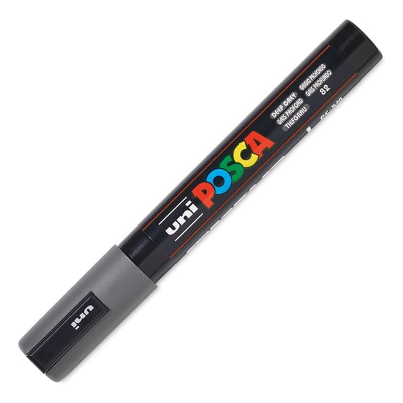 Posca Paint Marker - Deep Gray, Bullet Tip, 2.5 mm