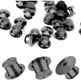 thumbnail image 1 of Poscoverge Metal Pin Backs,20 Pieces Keepers Clasp Needle Back Lock Flat Head clamp Badge Fastener Tie Tack Lapel Brooch Enamel Lapel Pins Lock and DIY Crafts,Without Needle - Black, 1 of 7