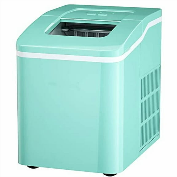 Posdutti Ice Maker Machine for Countertop, Bullet-Shaped Ice Cubes Ready in 8 Mins, 26Lbs/24H Portable Electric Ice Maker w/Basket & Scoop, Self-Cleaning Function, Perfect for Home