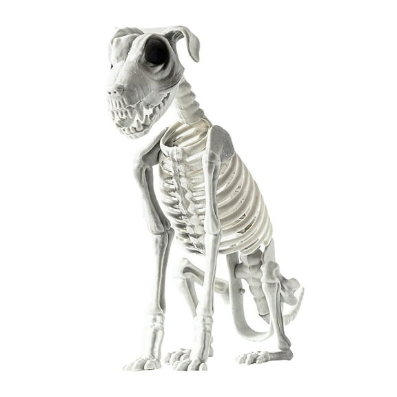 Pose It Your Way! Life-Size Halloween Skeleton Dog for Haunted House Displays