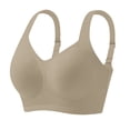 thumbnail image 1 of PoseFree Women Jelly Bra Wireless Supportive Full Coverage Bra | Comfortable,No Underwire,Support&Lift,Push Up,Everyday,Breathable,Soft,Seamless Khaki L, 1 of 5