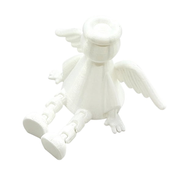 Poseable Figurine Articulated Joints Sitting Pose Craft Ornament for Desk Home Decor