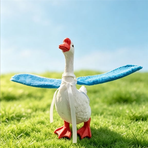 Poseable Goose Wings for 7 Inch Desk Goose Tabletop Goose Accessory Mini Porch Goose Costume Magnetic Goose Statue Key Holder Clothes for Table Decor