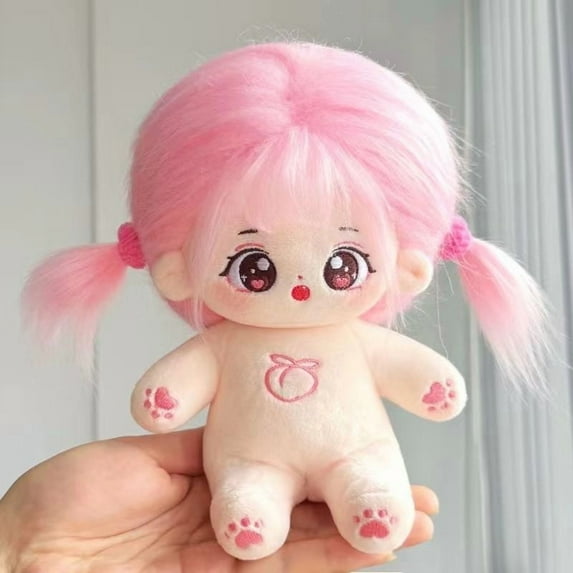 Poseable Plush Doll - Cute Cotton Stuffed Toy with Jointed Skeleton - Anime Soft Dress-Up Doll - Adorable Kawaii Collectible(Only Dolls, No Clothes)-20