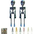 thumbnail image 1 of Poseable Skeleton Fridge Magnet, 2PCS 3D Mini Skeletons with Movable Joints Fridge Magnets, Multi-Colors Skull Decor, Funny Goth Human Skeleton Magnetic Accents for Refrigerator, Kitchen, 1 of 16