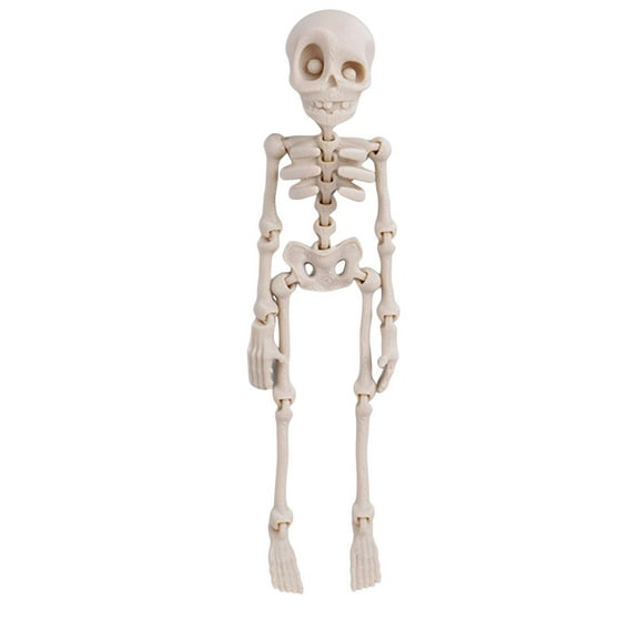 Poseable Skeleton Fridge Magnet, 3D Printed Articulated Skeleton, Mini Skull Fridge Magnets with Movable Joints, Interesting Human Skull Magnetic Decorations, for Refrigerator Locker