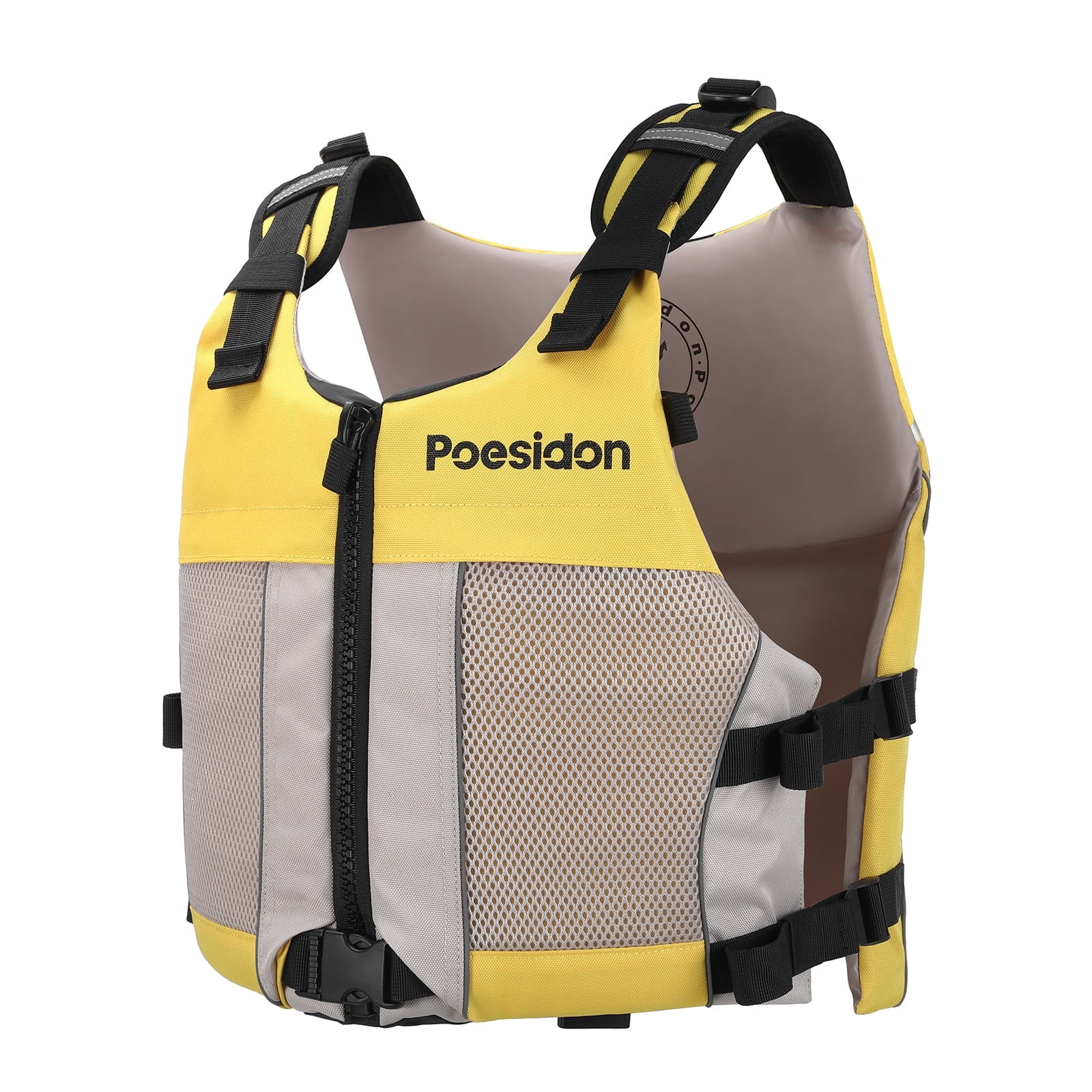 Poseidon Adjustable Water Safety Life Jacket - Classic Unisex Design with Front/Rear Storage Compartments for Multiple Water Activities