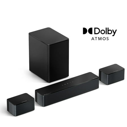 ULTIMEA Poseidon D60 5.1 Sound Bar with Dolby Atmos for Smart TV, 410W Peak Power, Surround Sound System for TV, Wireless Subwoofer Bass Boost, Surround Adjustable