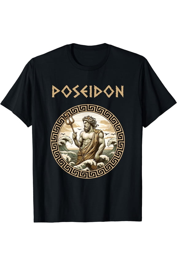 Poseidon Greek God of the Sea Ancient Greek Mythology T-Shirt