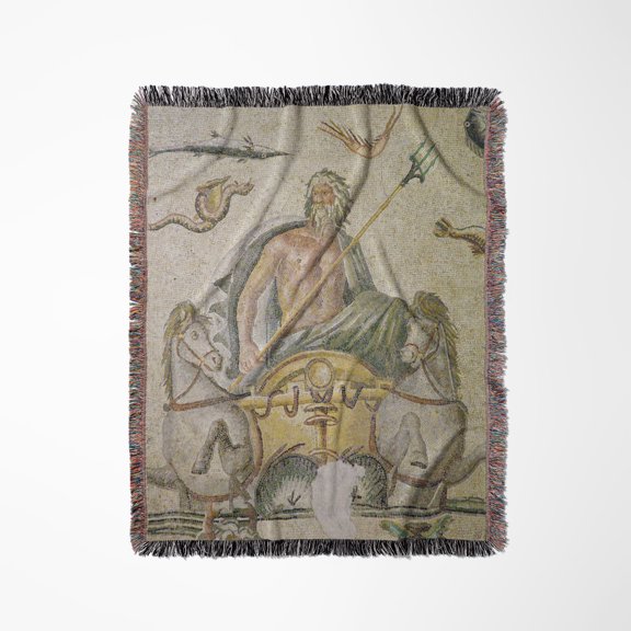 Poseidon Mosaic, Archaeology Museum, Gaziantep, Turkey-As37 Aka0769 - Ali Kabas, Woven Blanket