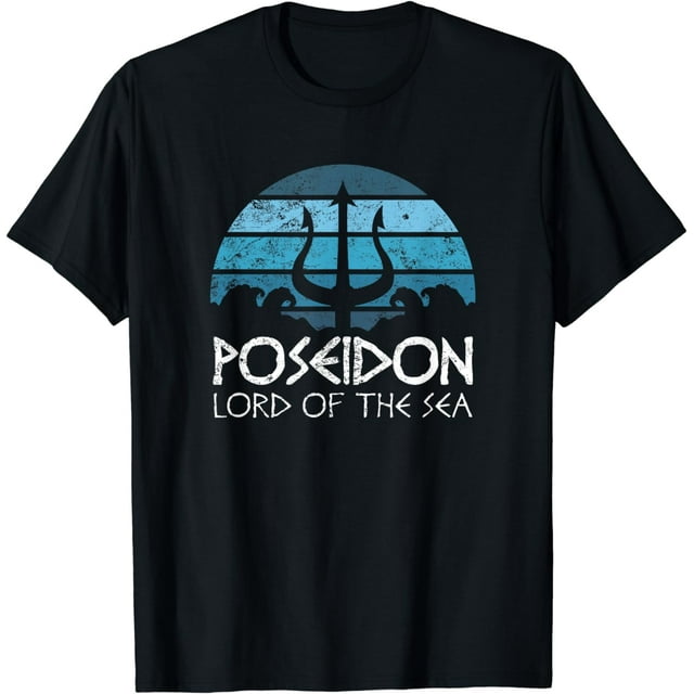 Poseidon Trident Cotton T-Shirt Greek Gods Lord Of The Sea - Walmart.com