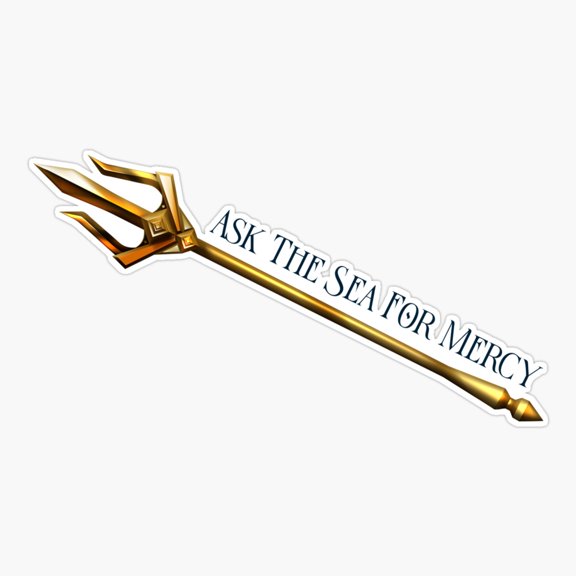 Poseidon Trident Mythology Design Sticker