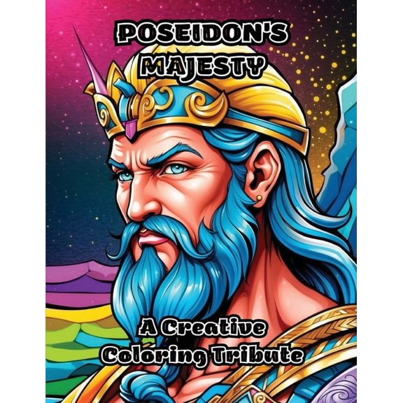 Poseidon's Majesty: A Creative Coloring Tribute, (Paperback)