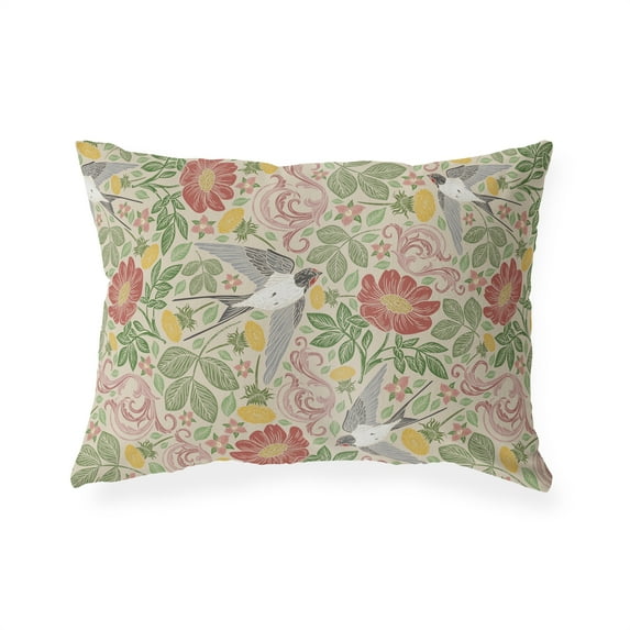 Posey Ivory Lumbar Pillow by Kavka Designs