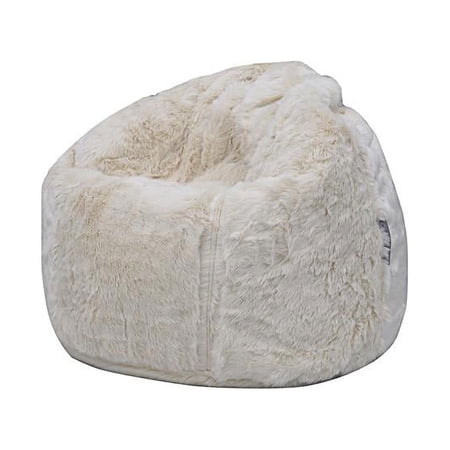 Posh Bean Bag Chair - Cream - 32 x 32 x 40 in.