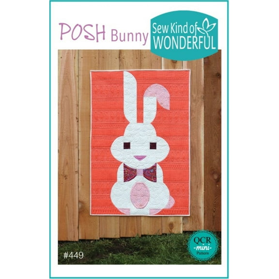 Posh Bunny Pattern 26x38 Using Quick Curve Mini Ruler by Sew Kind of Wonderful