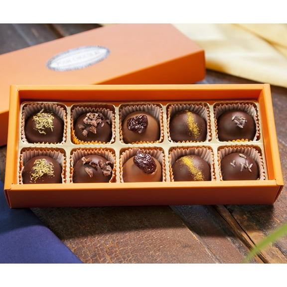 Posh Chocolat Handmade Dark Chocolate Truffles, 10 Pieces, 3.8oz