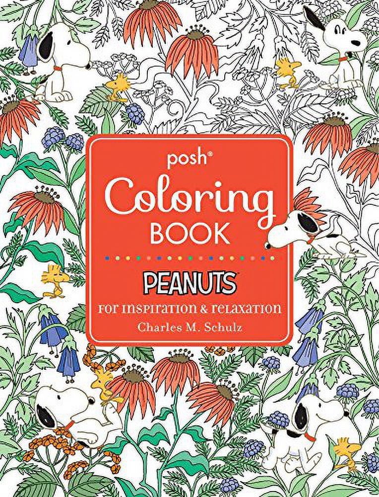 PreOwned Posh Adult Coloring Book Peanuts for Inspiration