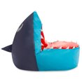 thumbnail image 1 of Posh Creations Bean Bag Chair Cover, Soft Shark Lounger, Kids, 2.5 ft, Blue, 1 of 8